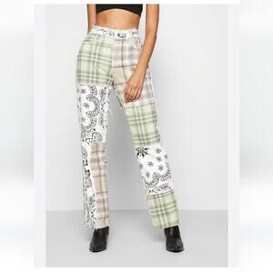 Dolls Kill Jaded London NEW Patchwork Patch Relaxed Straight Leg Pocket Jean S